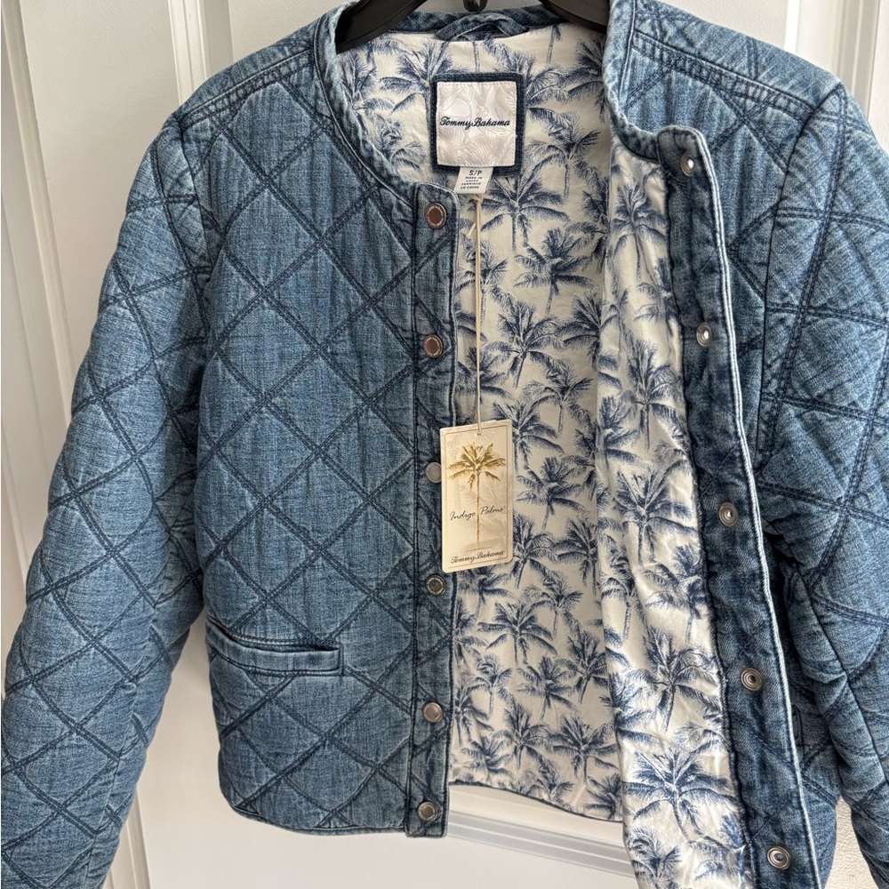 Tommy Bahama Blue Quilted Jacket - Picture 2 of 9